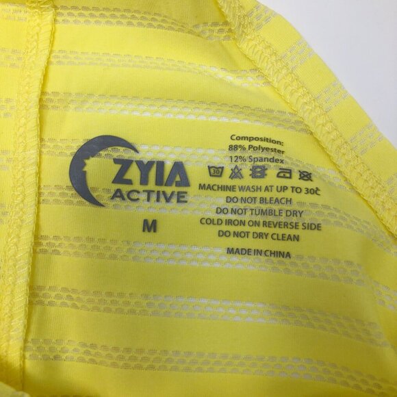 Zyia Nimbus Split Back Tank Size M Yellow Stripe - Picture 6 of 6
